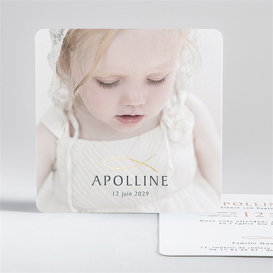 Faire-part de baptême jolie sagesse