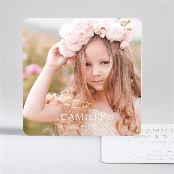 Faire-part communion Jolies Grâces réf.N351129