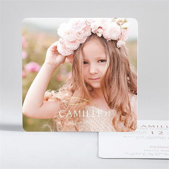 Faire-part communion jolies grâces