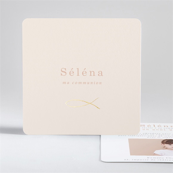 Faire-part communion Pourpre réf.N351130