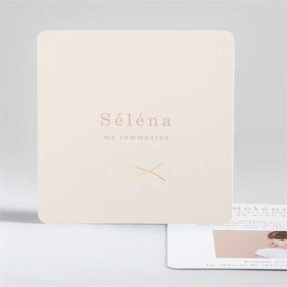 Faire-part communion pourpre