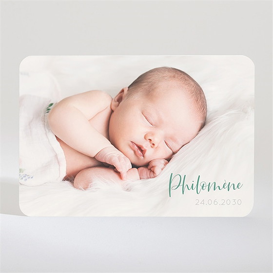 Faire-part naissance tendre signature