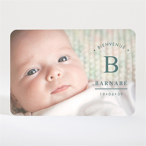 Faire-part naissance petit portrait magnet