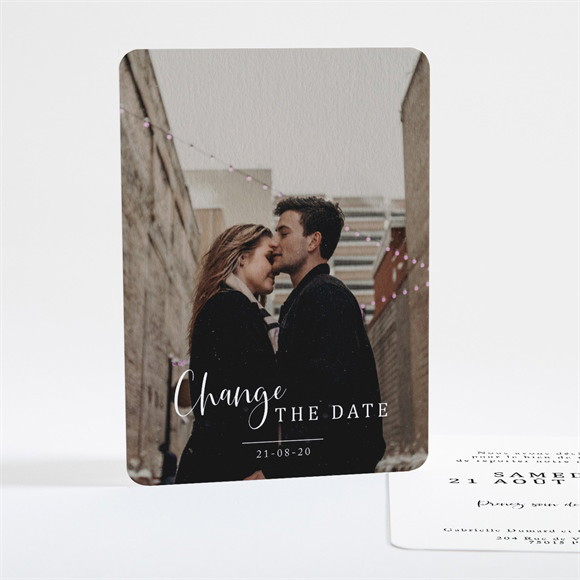 Faire-part mariage Change The Date réf.N25119