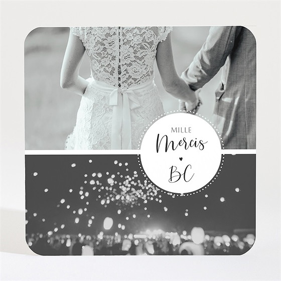 Remerciement mariage avec programme magnet