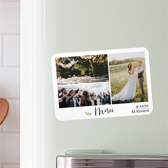 Remerciement mariage Nature chic Magnet réf.N11028
