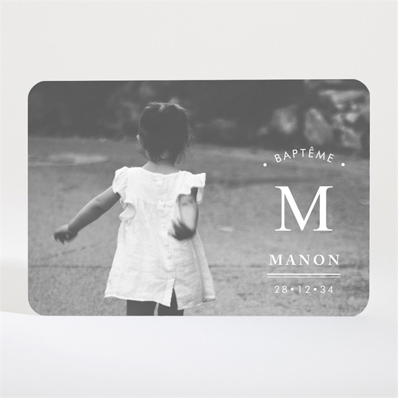 Faire-part de baptême Annonce en or magnet fille réf.N11035