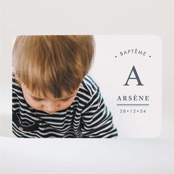 Faire-part de baptême Annonce en or magnet garçon réf.N11036