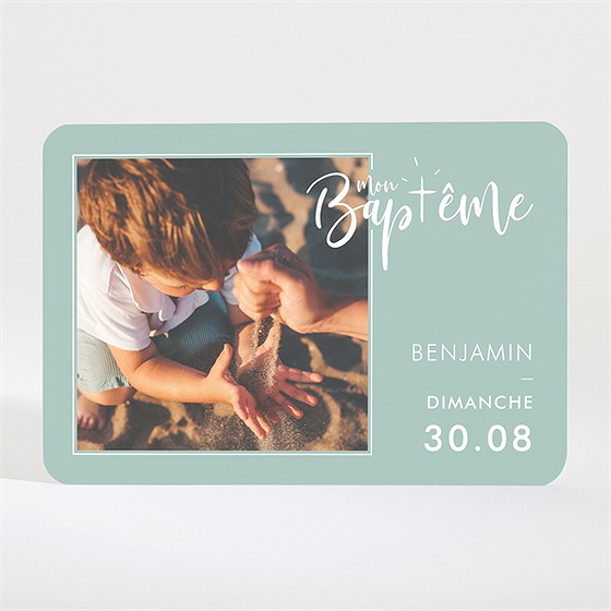 Faire-part de baptême jeu de mots magnet