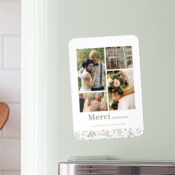 Remerciement mariage Fraicheur d'été Magnet réf.N21024