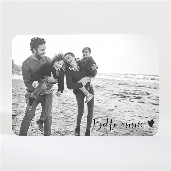 Carte de voeux dites le avec le coeur magnet