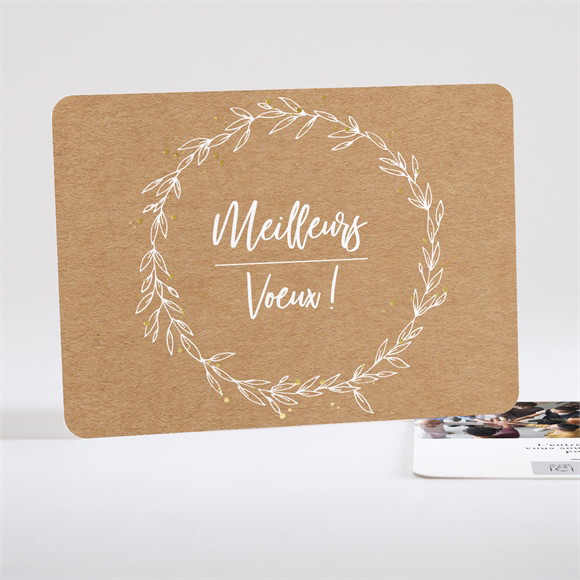 Carte de voeux Chic en kraft réf.N18139