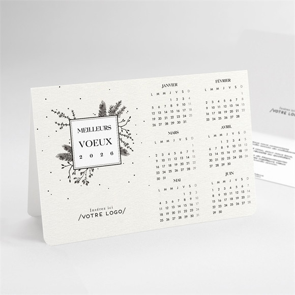 Carte de voeux Calendrier chevalet à poser réf.N401835