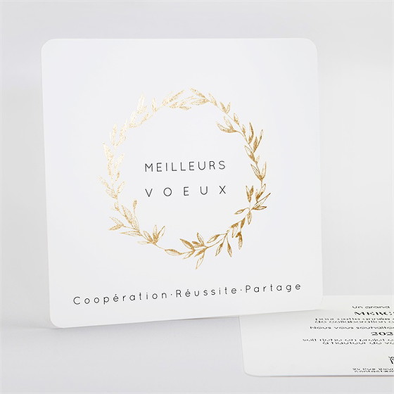 Carte de voeux élégance dorée