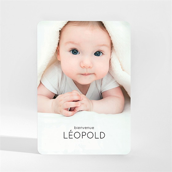 Faire-part naissance tendre silhouette