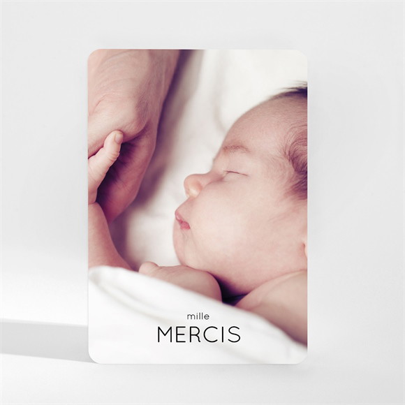 Remerciement naissance Tendre Silhouette réf.N21079