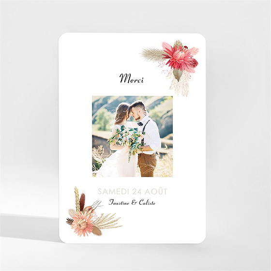 Remerciement mariage en délicatesse