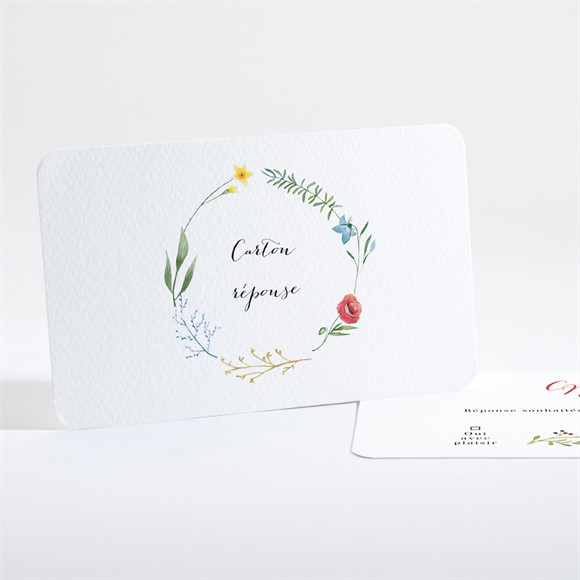 Carton réponse mariage Fleurs des Champs réf.N161184