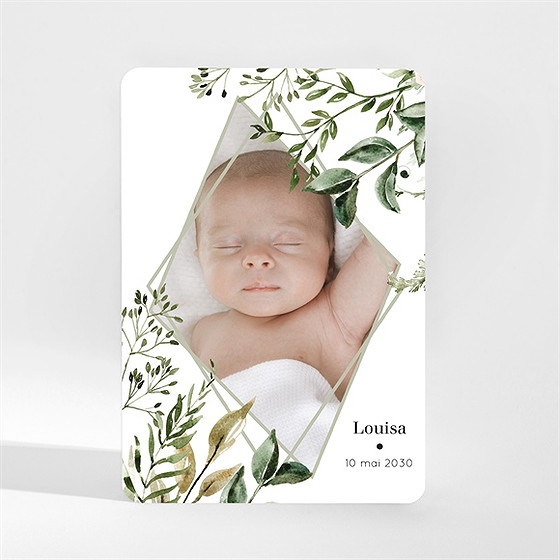 Faire-part naissance nid d'aquarelle