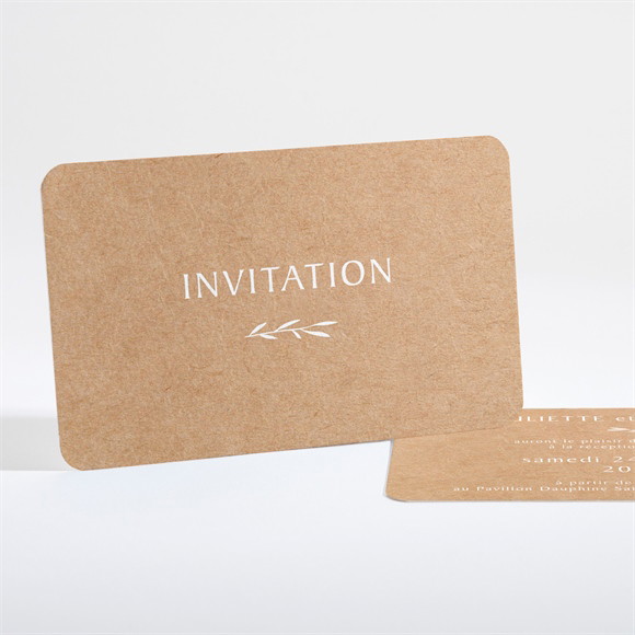 Carton d'invitation mariage Bohème écolo réf.N161187