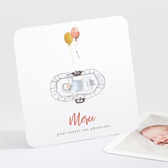 Remerciement naissance Tendre Aquarelle réf.N301324