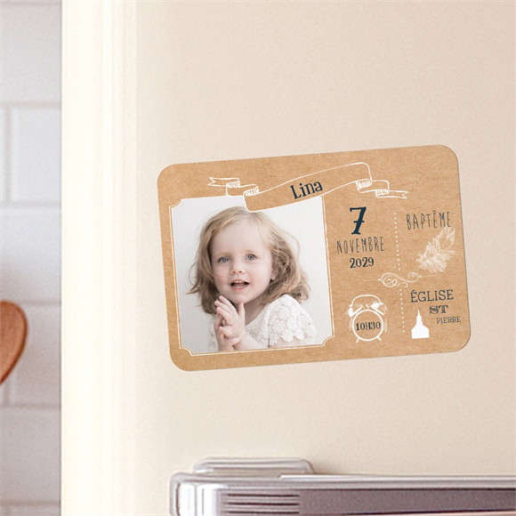 Faire-part de baptême Tout en Pictos réf.N11070