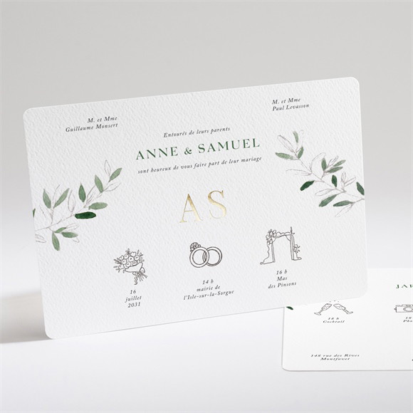 Faire-part mariage La Belle Histoire réf.N141100
