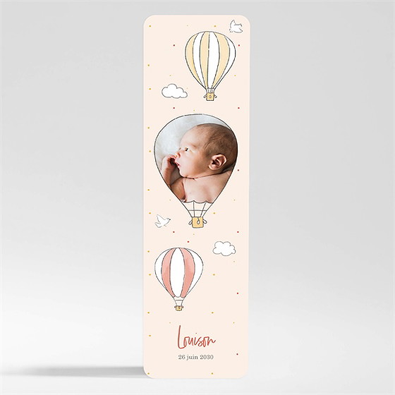 Faire-part naissance petite montgolfière