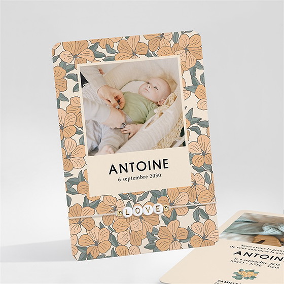 Faire-part naissance tendre love