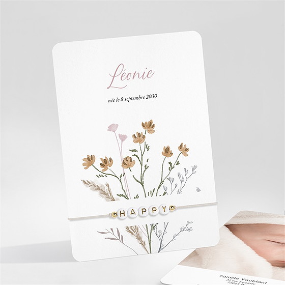 Faire-part naissance pétillante