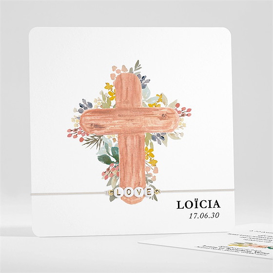 Faire-part de baptême symbole de foi