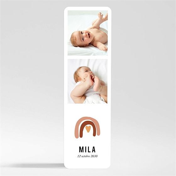 Faire-part naissance arc en ciel