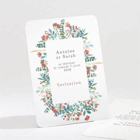 Carton d'invitation mariage notre promesse