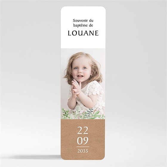 Signet baptême kraft végétal magnet
