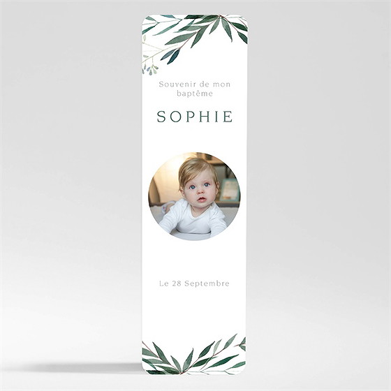 Signet baptême jolie annonce champêtre magnet