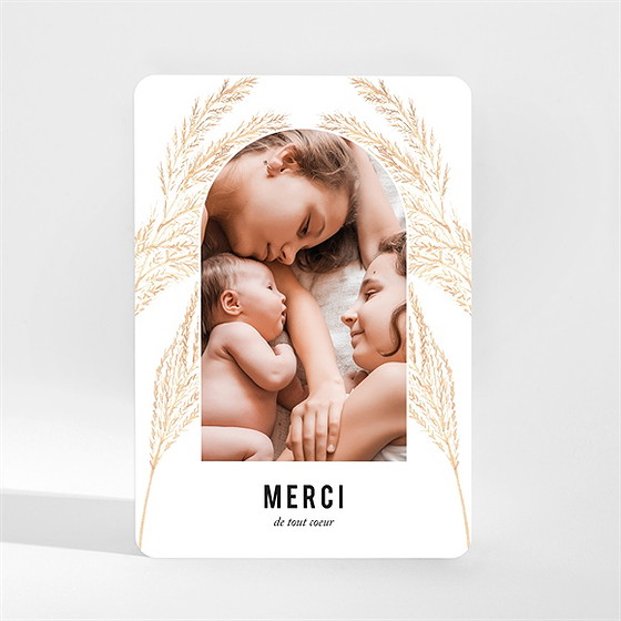 Remerciement naissance belle alcôve