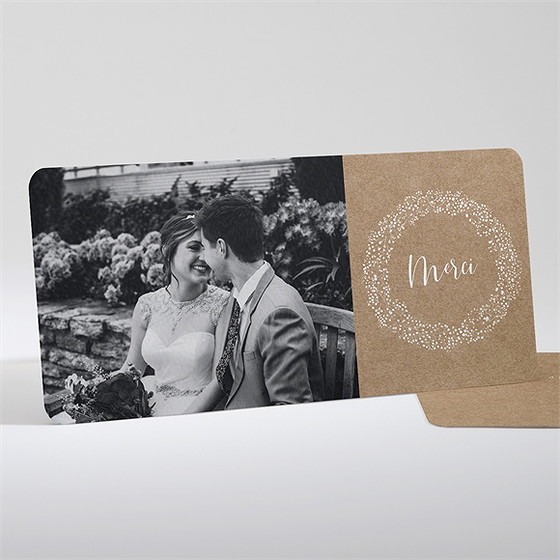 Remerciement mariage couronnés d'etoiles