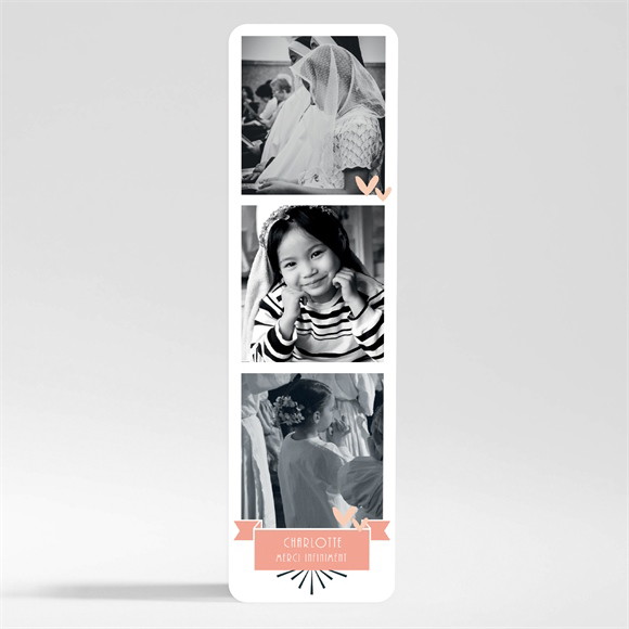 Remerciement communion Invitation Photomaton magnet réf.N200476