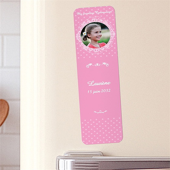 Signet communion mon cadre rose magnet