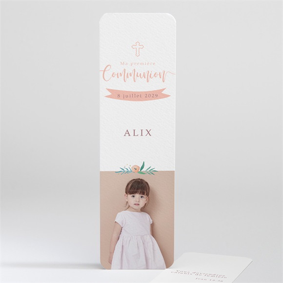 Signet communion Rose tendre réf.N201289