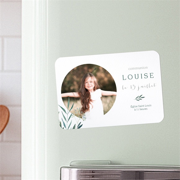 Faire-part communion Touche Champêtre magnet réf.N11090