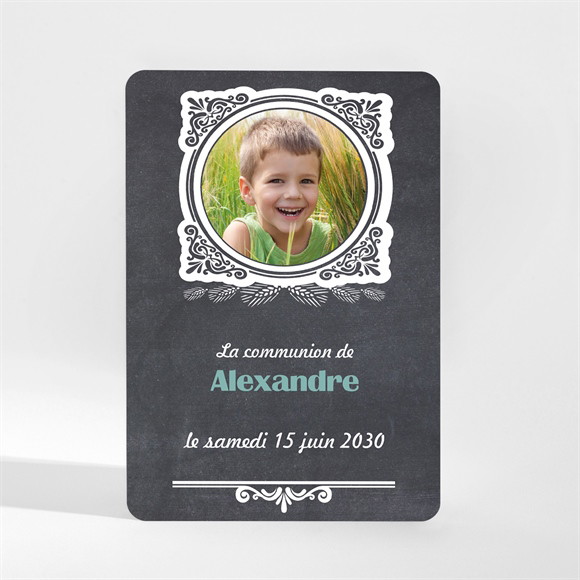 Faire-part communion Sacrement élégant magnet réf.N210103