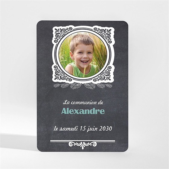 Faire-part communion sacrement élégant magnet