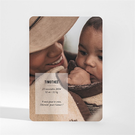 Faire-part naissance bel instant magnet