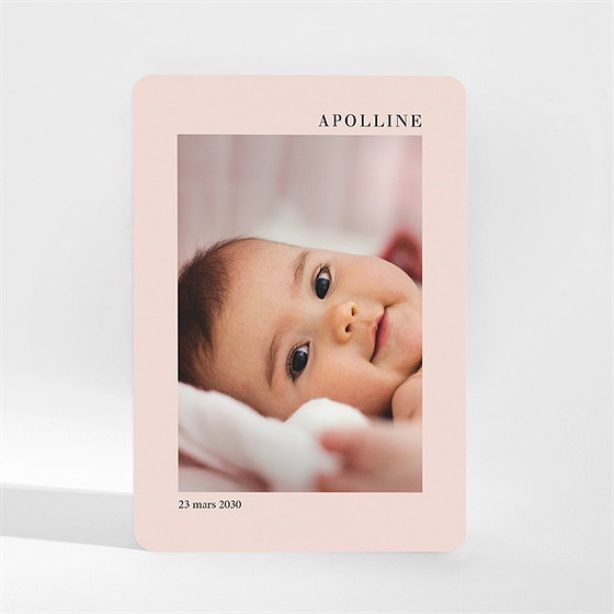 Faire-part naissance tendre cadre magnet