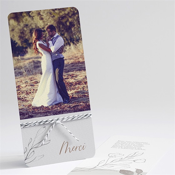 Remerciement mariage élégance