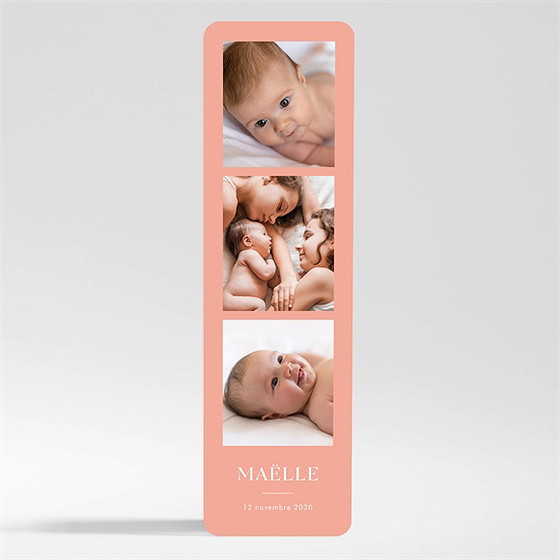 Faire-part naissance simple incrustation magnet