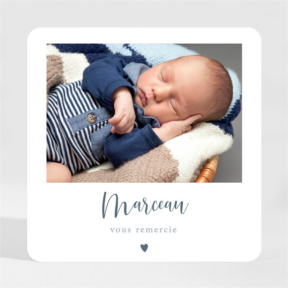 Remerciement naissance Notre petit coeur réf.N3001886