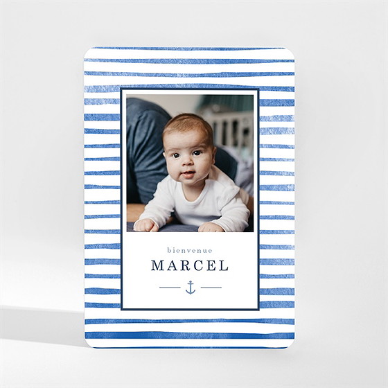 Faire-part naissance notre petit marin magnet