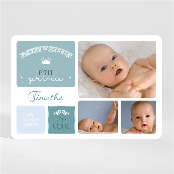 Faire-part naissance Bienvenue Petit Prince magnet réf.N110164